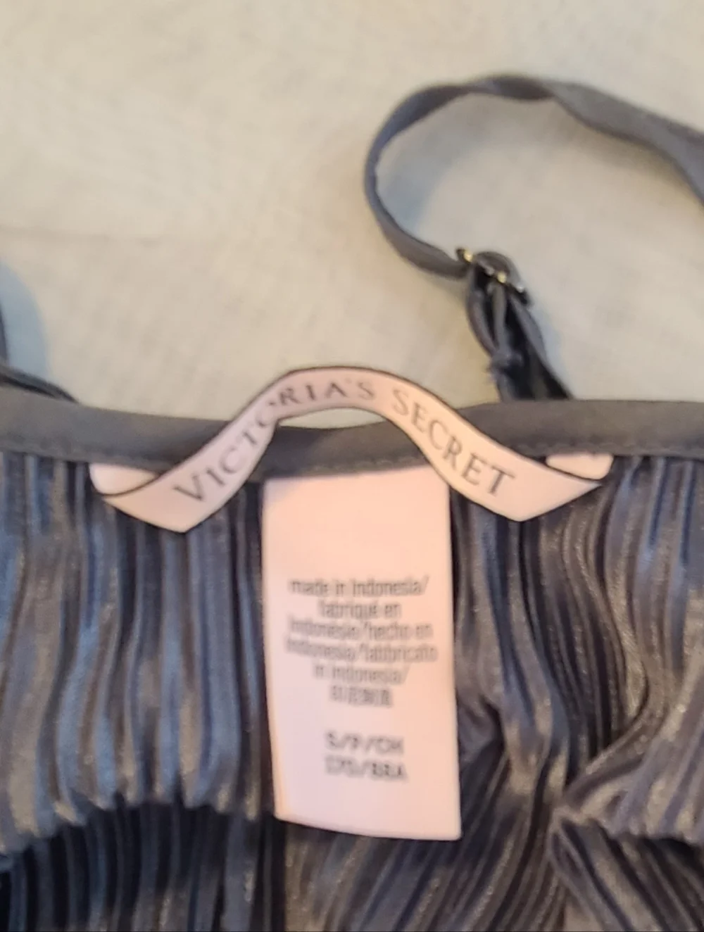 Victoria's Secret Vintage Metallic Pleated Slip Dress, Small - Picture 5 of 7